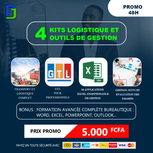 4 Kits Logistiques & Outils de Gestion