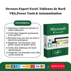 Pack Formation Complète Microsoft Excel – Analyse, Gestion et Automatisation